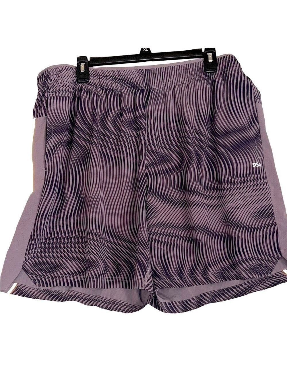 DSG Men's Striped Black and Gray Athletic Shorts, New no tags